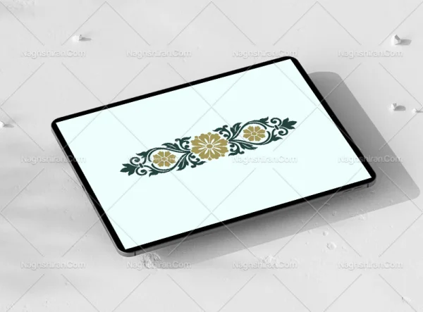 وکتور قلمدان طرح نقوش منبت کاری