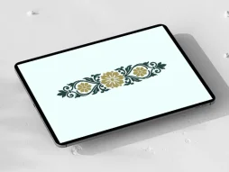 وکتور قلمدان طرح نقوش منبت کاری