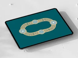 وکتور حاشیه نقوش سنتی بیضی