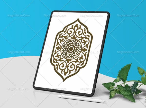 وکتور نقوش سنتی طرح ترنج