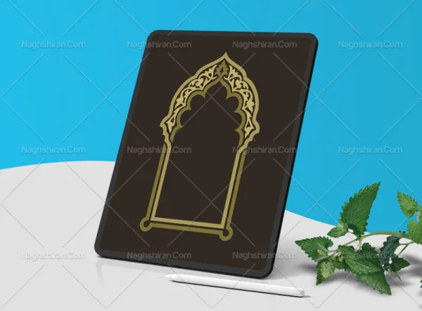 وکتور محراب طرح نقوش سنتی