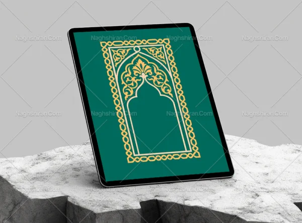 وکتور محراب طرح حاشیه سنتی و گره چینی ساده