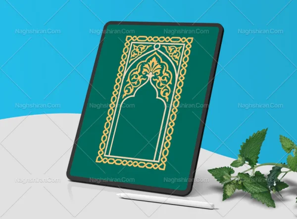 وکتور محراب طرح حاشیه سنتی و گره چینی ساده