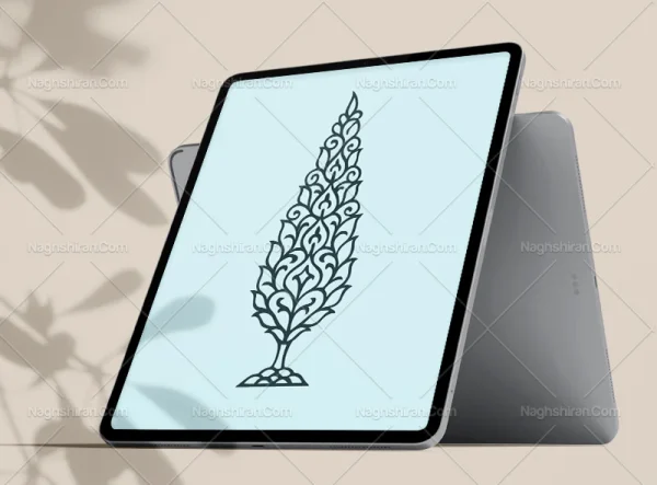 وکتور درخت سرو خلاقانه