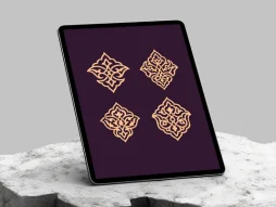 وکتور ست 4 عددی نشان اسلیمی