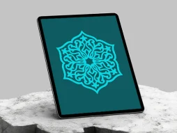 وکتور نشان آبی رنگ سنتی
