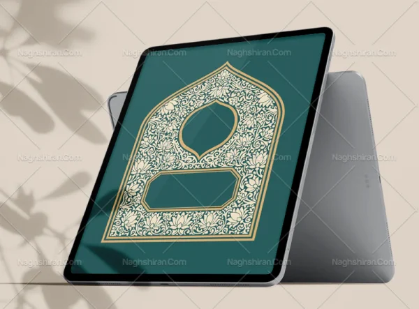 وکتور طرح محراب و حاشیه سنتی