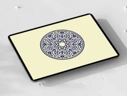 وکتور نشان دایره ای نقوش سنتی رنگی