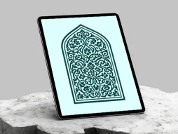 وکتور طرح محراب نقوش سنتی ساده