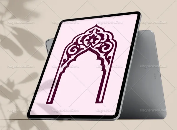وکتور طرح محراب ساده اسلیمی