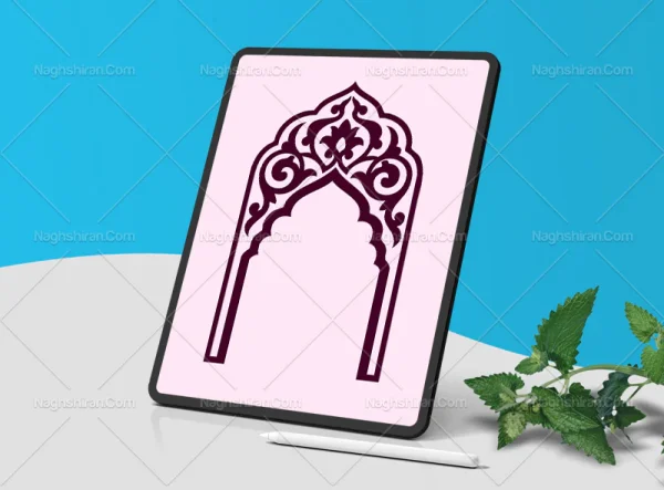 وکتور طرح محراب ساده اسلیمی