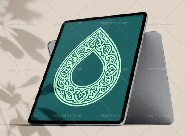 وکتور حاشیه سنتی طرح قطره