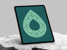 وکتور حاشیه سنتی طرح قطره