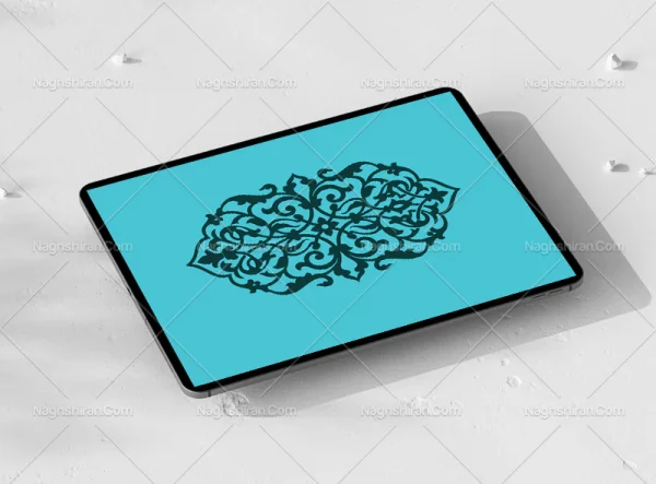 وکتور ترنج اسلیمی ساده رنگی