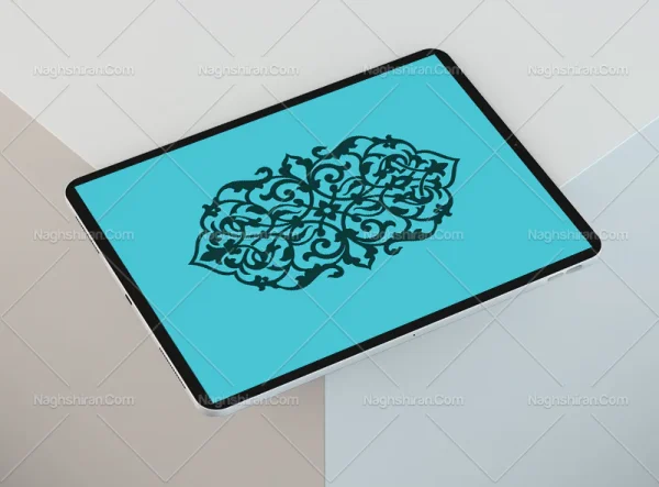 وکتور ترنج اسلیمی ساده رنگی