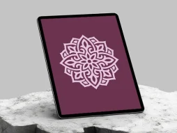وکتور نشان ساده یاسی رنگ