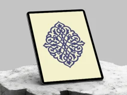 وکتور نشان آبی سنتی رنگی