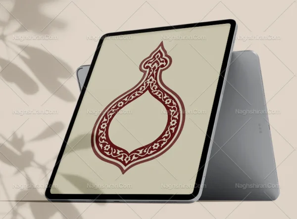 وکتور طرح گلدان حاشیه سنتی