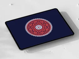 وکتور نشان طرح اسلیمی سنتی رنگی