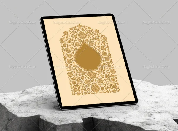 حاشیه طرح نقوش تذهیب رنگی