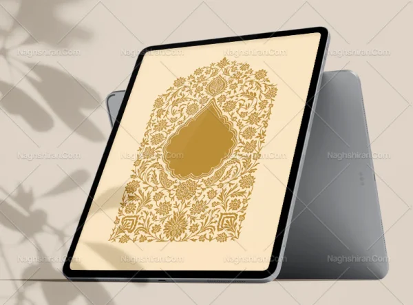 حاشیه طرح نقوش تذهیب رنگی