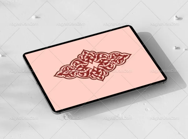 وکتور تذهیب طرح ترنج ساده