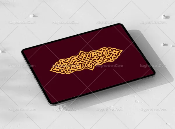 وکتور قلمدان طرح اسلیمی
