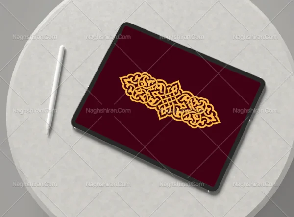وکتور قلمدان طرح اسلیمی