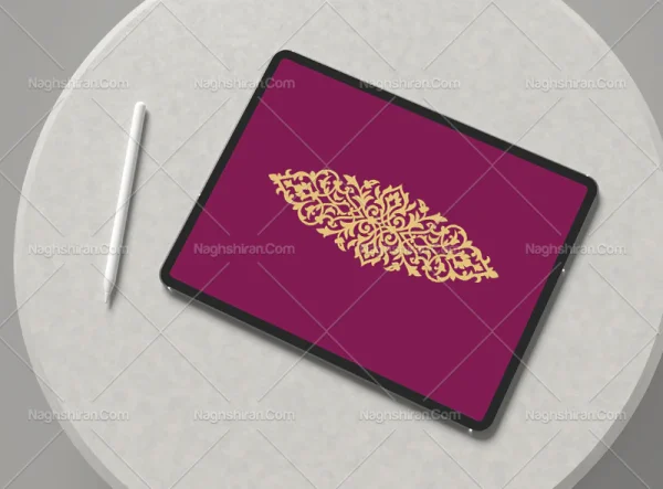 وکتور طرح ترنج نقوش تذهیب