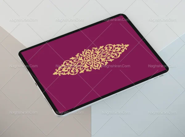 وکتور طرح ترنج نقوش تذهیب