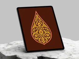وکتور طرح قطره اشک نشان نقوش تذهیب