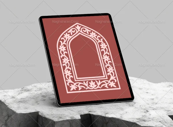 وکتور حاشیه ساده المان سنتی رنگی