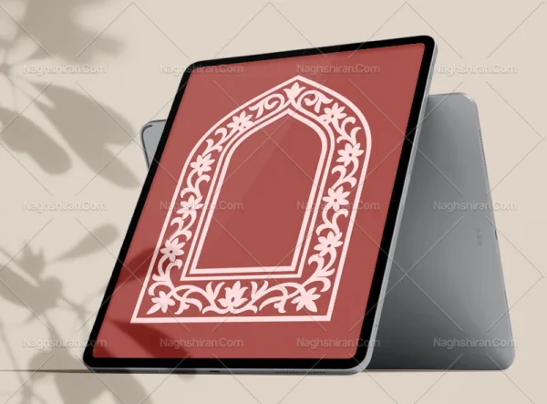 وکتور حاشیه ساده المان سنتی رنگی