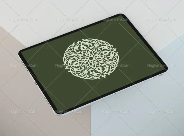 وکتور المان دایره نقوش تذهیب