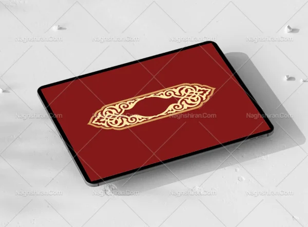 وکتور حاشیه طرح قلمدان تذهیب