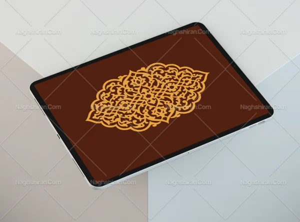وکتور ترنج نقوش تذهیب رنگی