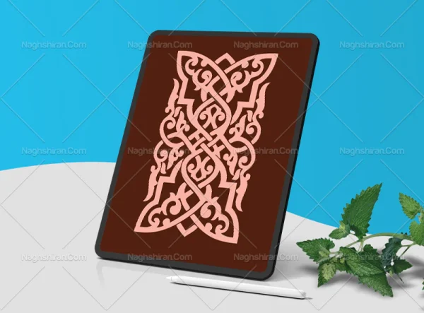 وکتور واگیره حاشیه سنتی و گره چینی