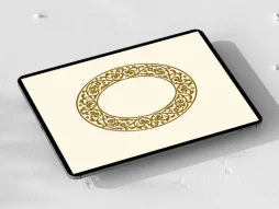 وکتور حاشیه بیضی اسلیمی