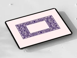 وکتور حاشیه مستطیل نقوش سنتی