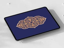 وکتور طرح ترنج نقوش تذهیب رنگی