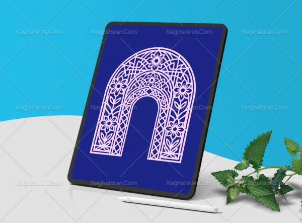 وکتور طرح محراب نقوش تو خالی ساده