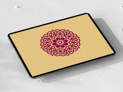 وکتور نشان سنتی و گل هشت پر
