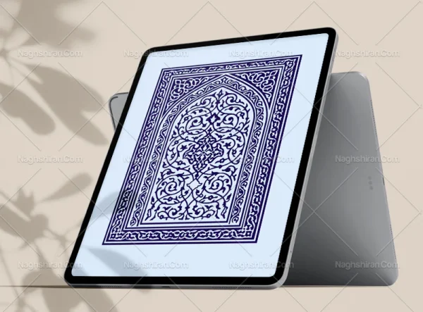 وکتور کتیبه و طرح محراب تذهیب