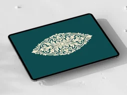 وکتور نشان بیضی طرح منبت کاری