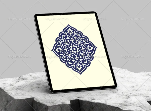 وکتور طرح ترنج ساده نقش و نگار سنتی
