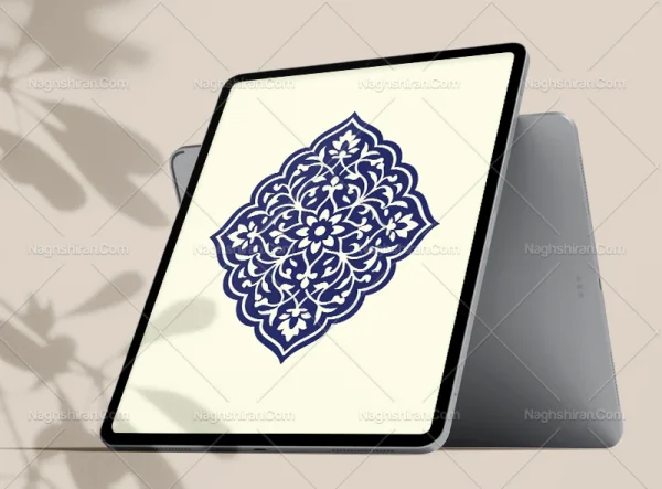 وکتور طرح ترنج ساده نقش و نگار سنتی