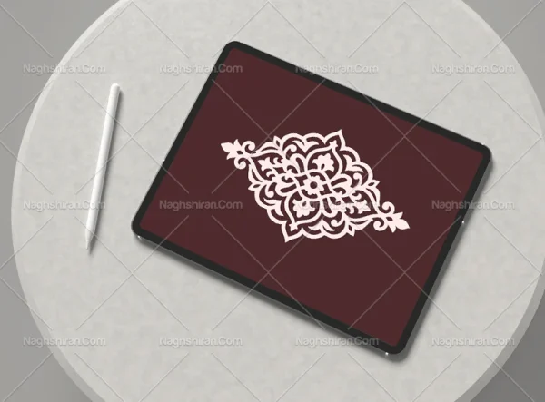 وکتور ترنج ساده نقوش تذهیب