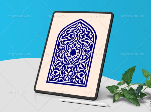 وکترو طرح محراب گلدان و نقوش سنتی