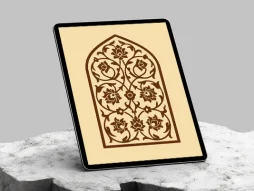 وکتور طرح محراب گل شاه عباسی