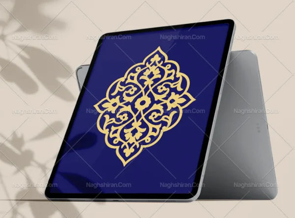 وکتور ترنج نقوش اسلیمی ختایی رنگی
